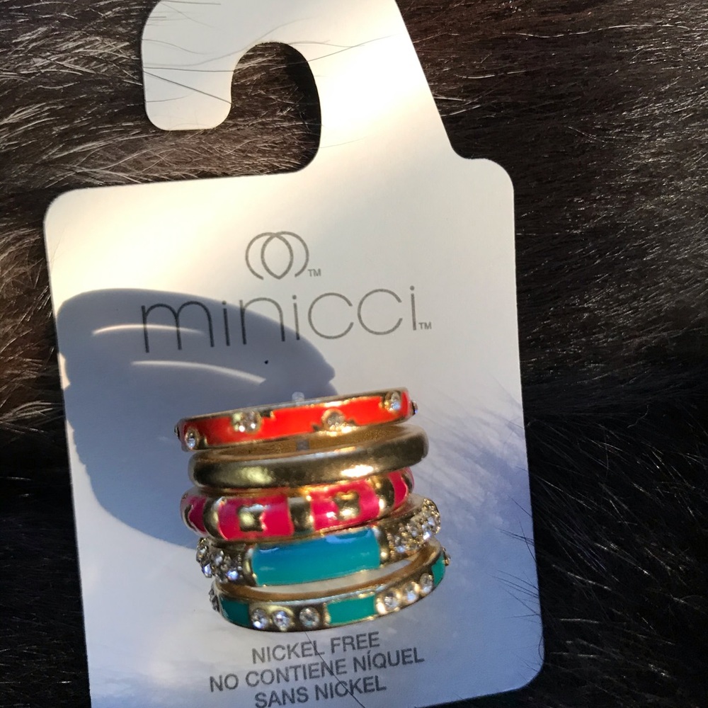 5pc Nickel Free Fashion Rings by Minicci